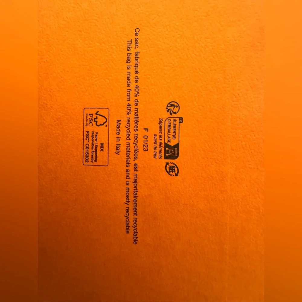 Authentic Hermes shopping bag large